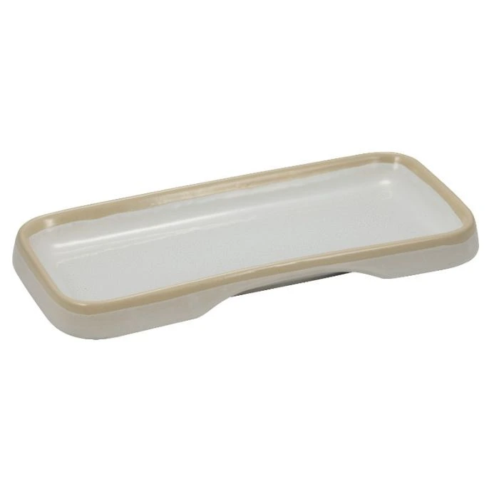 DEIMOS Teller rechteckig organisch 25x12,5cm - beige
