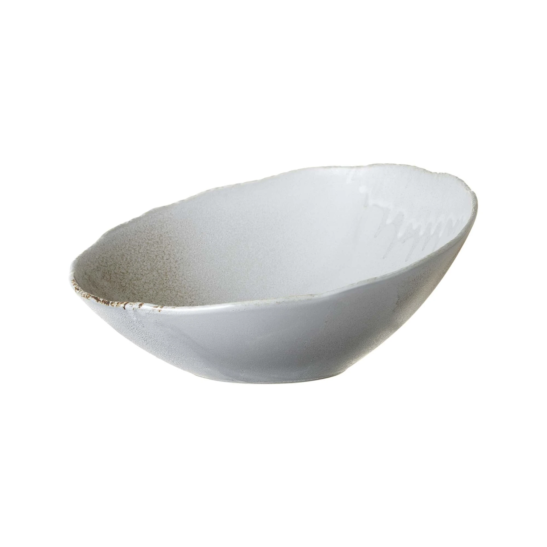 Schale tief organisch D20- grau/ blau
