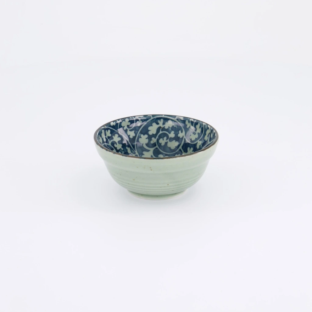 Mashiko Soße Blumenmuster 9.5x4.5cm - Blau