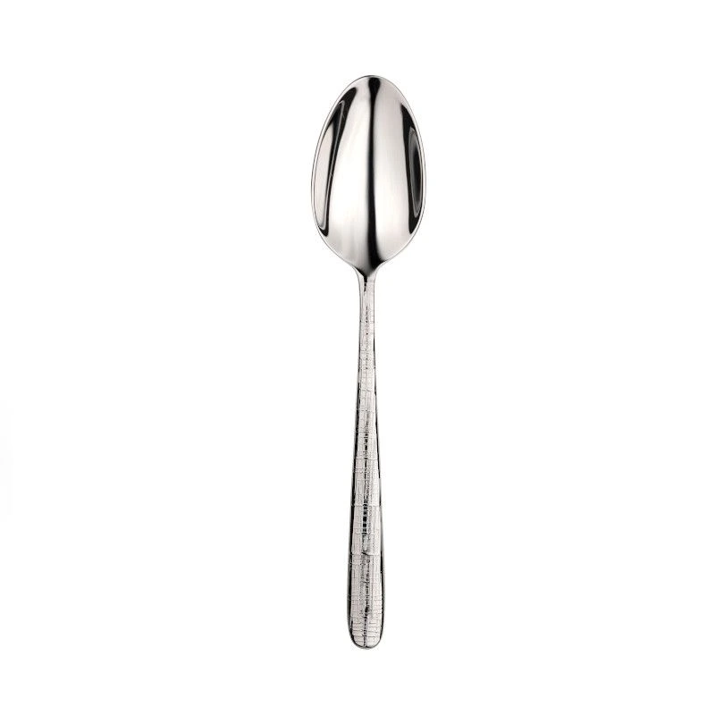 Teelöffel Edelstahl mit Linienmuster 19cm- Silber (Kopie)