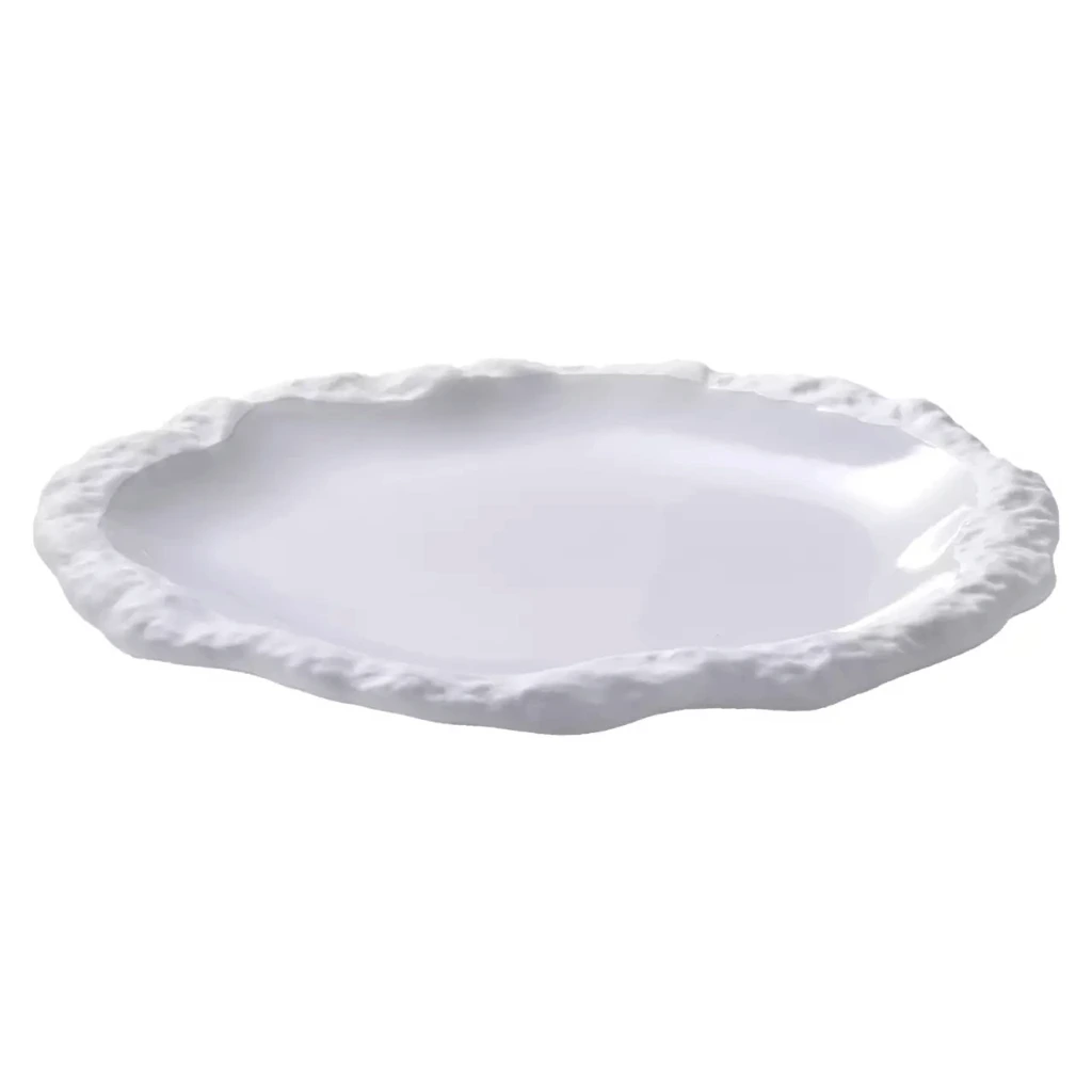 Teller Calcaire D20 künstlerisch - weiß