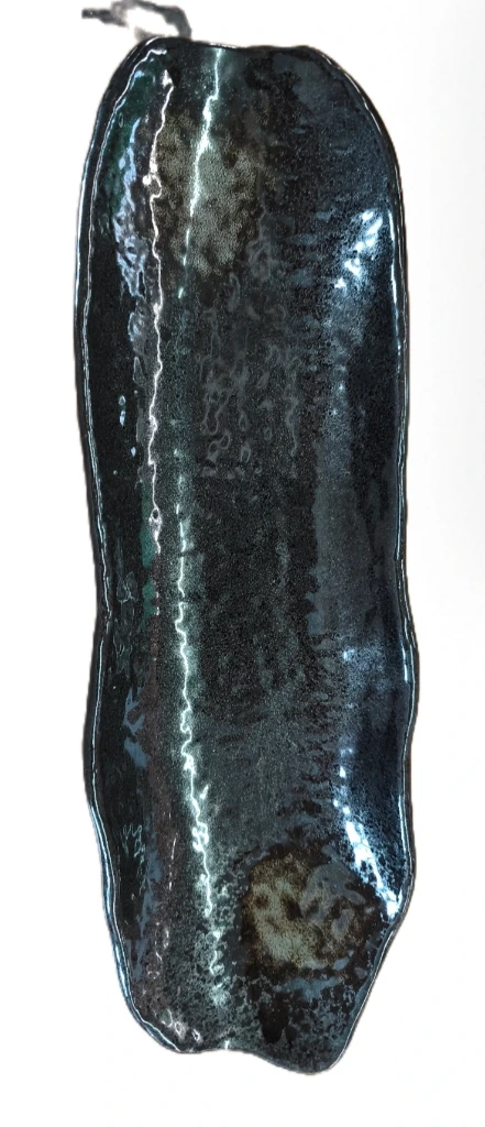 Teller oval 34x11cm - grün