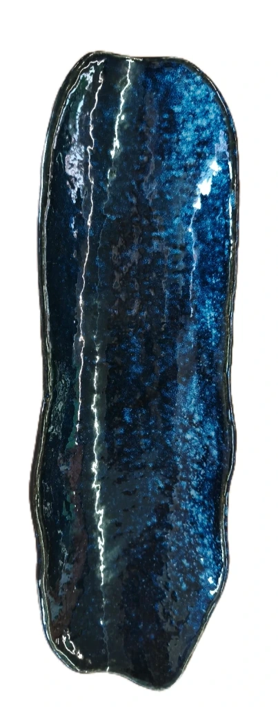 Teller oval 34x11cm - blau