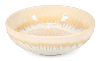 SAND BASE Schüssel L18x B18x H6,5cm-  Beige/ Weiß