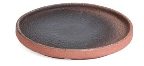 ASH FERRO Teller flach L15xB15 - Schwarz/ Braun