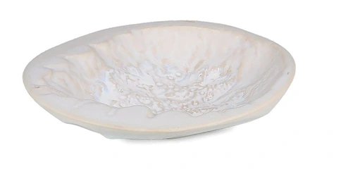 PURE PEARL ICON Teller tief L31xH5 - Perle/Weiß