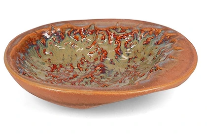 BURNT ORANGE ICON Schüssel 25,5xH5 - Blau/Braun/Orange