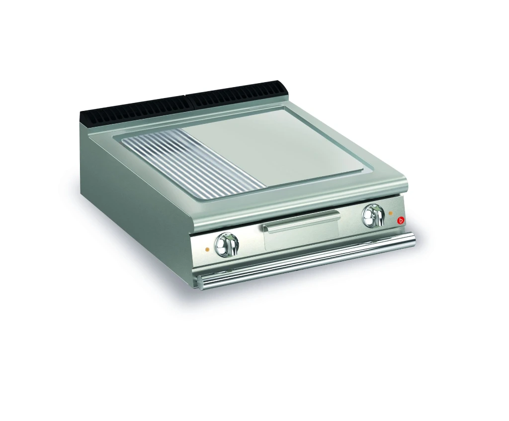 Elektro Grillplatte Supra 1/3 gerillt + 2/3 glatt