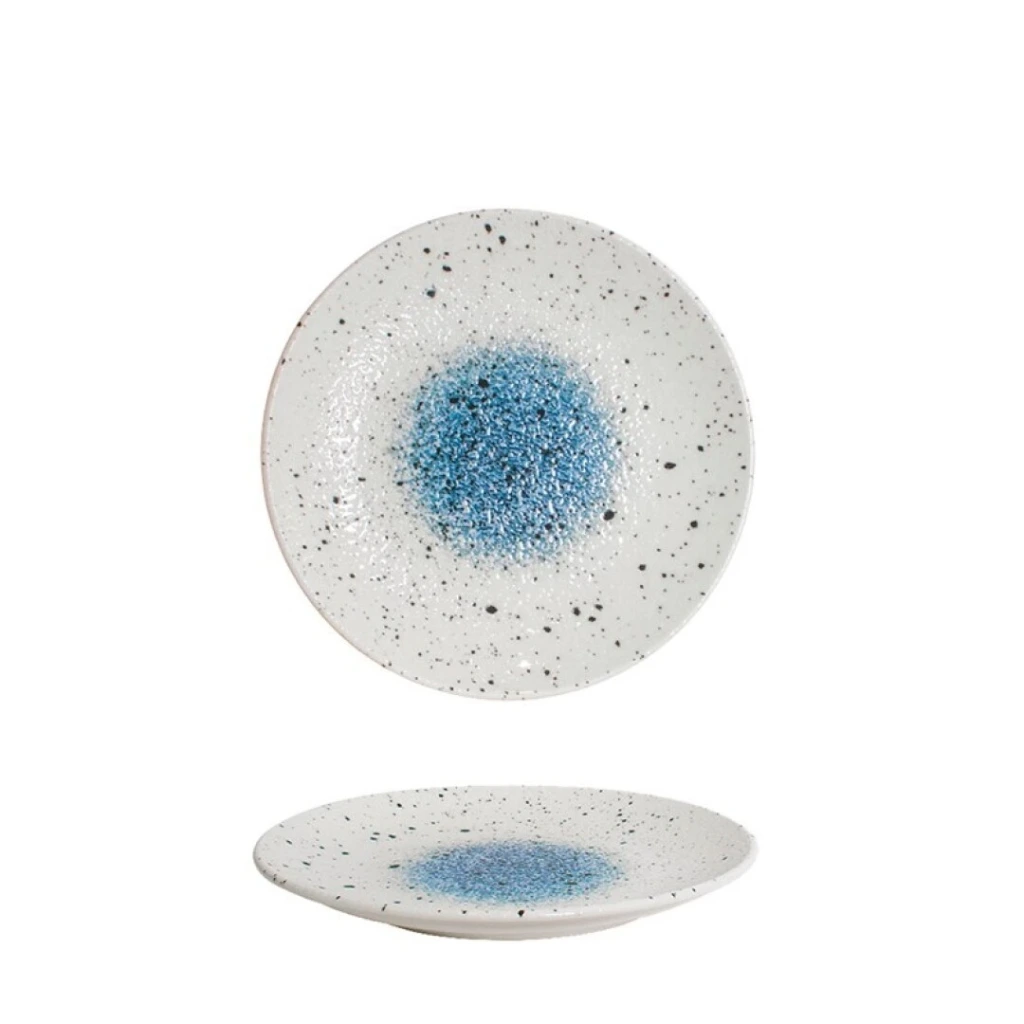 [SP2021048] COUPE Teller rund D25cm - blau/weiß