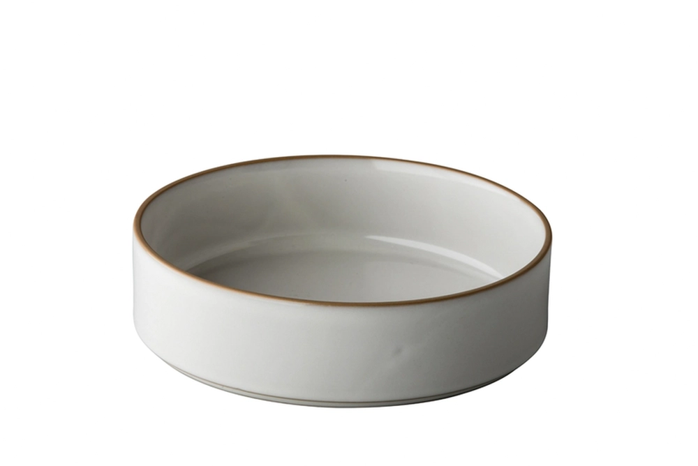 [STQU18026] Teller hoch weiss 20x5,5cm stapelbar  - Japan