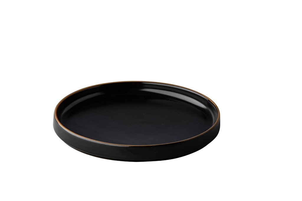 [STQU18005] Teller schwarz 20cm stapelbar  - Japan