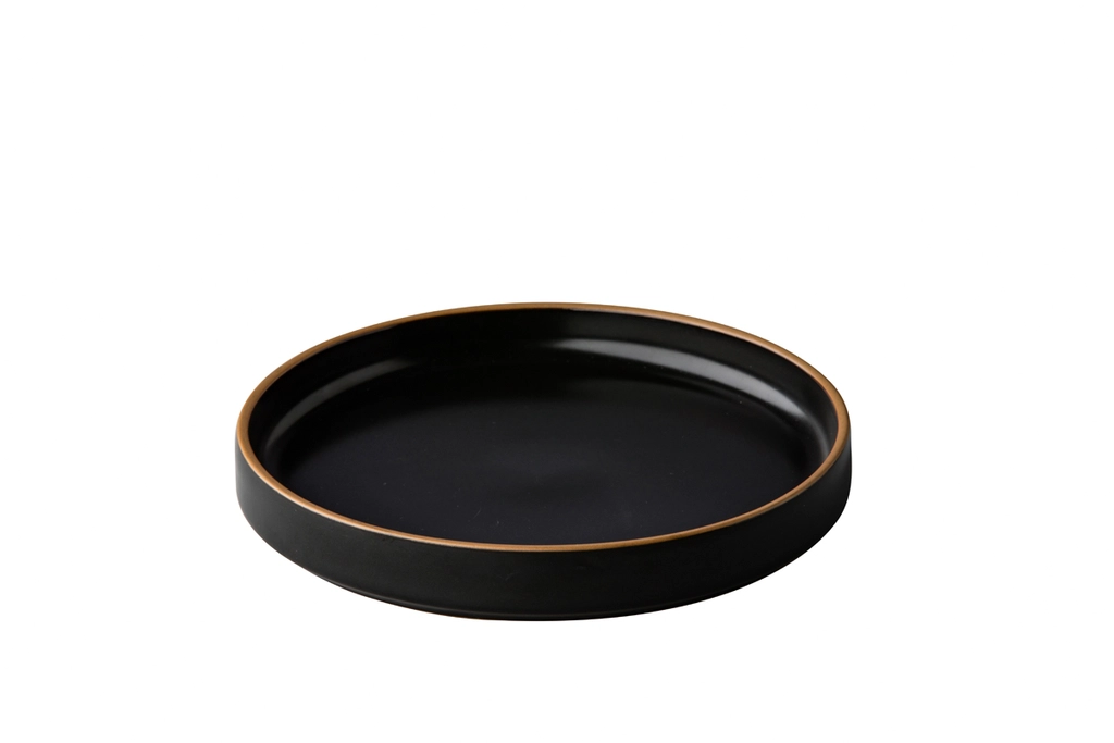 [STQU18003] Teller hoch schwarz 15cm stapelbar - Japan