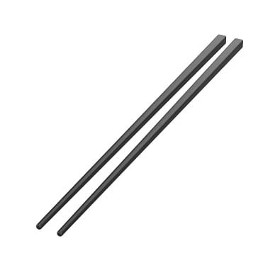 10er Stäbchen quadrat glatt schwarz