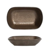 [SP2040192] Bronze Oval Teller Organic Gordion 19x10 cm CT24