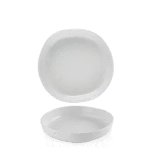 White Organic Walled Bowl    20 x 4.5 7 4/5" x 1 3/4" Box 6