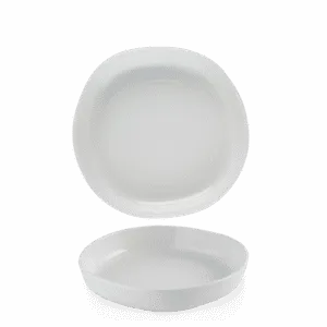 [WHWOB21] White Organic Walled Bowl     23 x 4.5 9 x 1 3/4" Box 6
