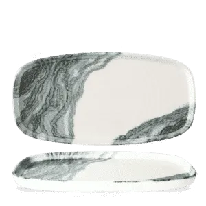 [TDBKWO291] Tide Black Oblong Chefs Plates     30 x 15.4 11 3/4" x 6" H:2 Box 6