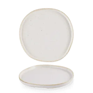 Stonecast Barley White Organic Walled Plate    25.5 10" H:2 Box 6