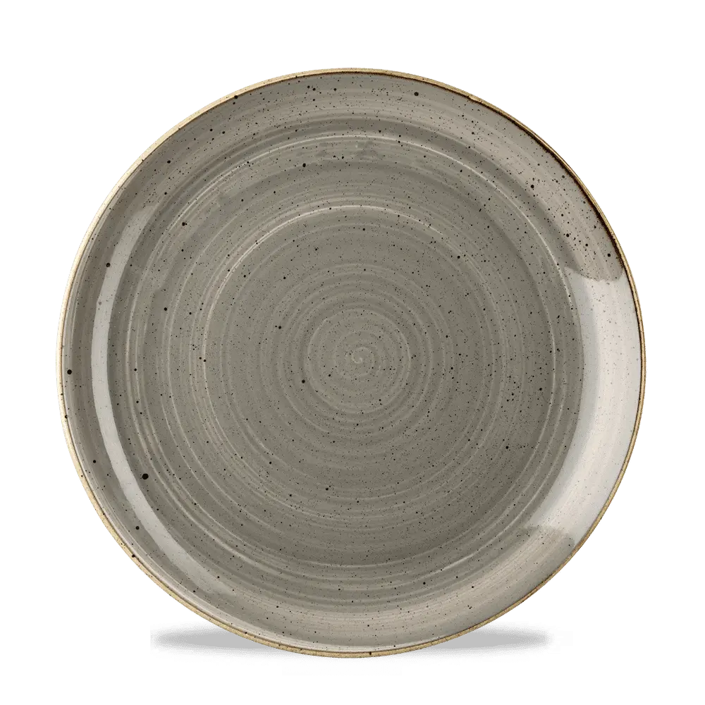 Stonecast Grey Evolve Coupe Plate    27.5 10 7/8"" Box 12