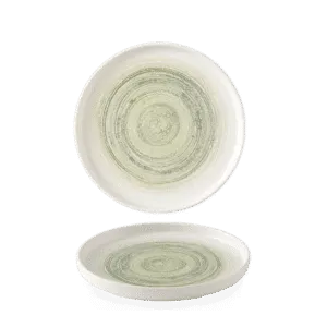 [HEFEWP161] Elements Fern  Walled Plate   15.7 6 1/8" H:2 Box 6