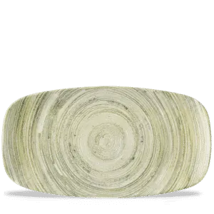 [HEFEXO141] Elements Fern  Chefs Oblong Plate     35.5 x 18.9 13 7/8" x 7 3/8" Box 6