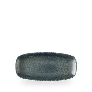 Astro Metallic Blue  Chefs Oblong Plate   26.9 x 12.7 10 1/2" x 5" Box 12