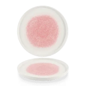 Raku Pink Quartz  Walled Plate    26 10 1/4" H: 2 Box 6