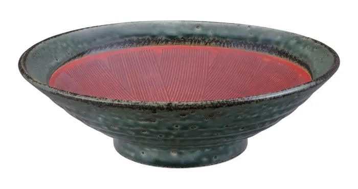 flache Schale D24,5 grün/rot matt 3D Box 4/24