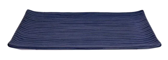 [JN16310] CURVED Teller rechteckig 23,8x15 - blau Box 5/40