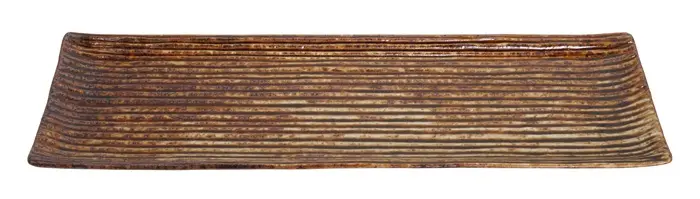 [JN15446] Sushi Platte lang L33,2xB10,5 braun