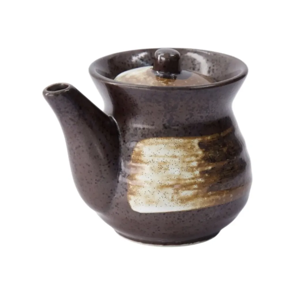 [JN18542] JAPAN Sojakanne 180ml D11,5 H9,5 - braun matt