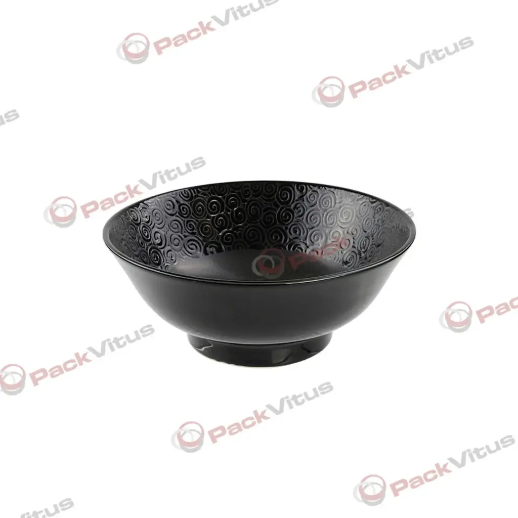 [JN07431] (D/R) Ramen Schale D21cm 1300ml schwarz semi glänzend