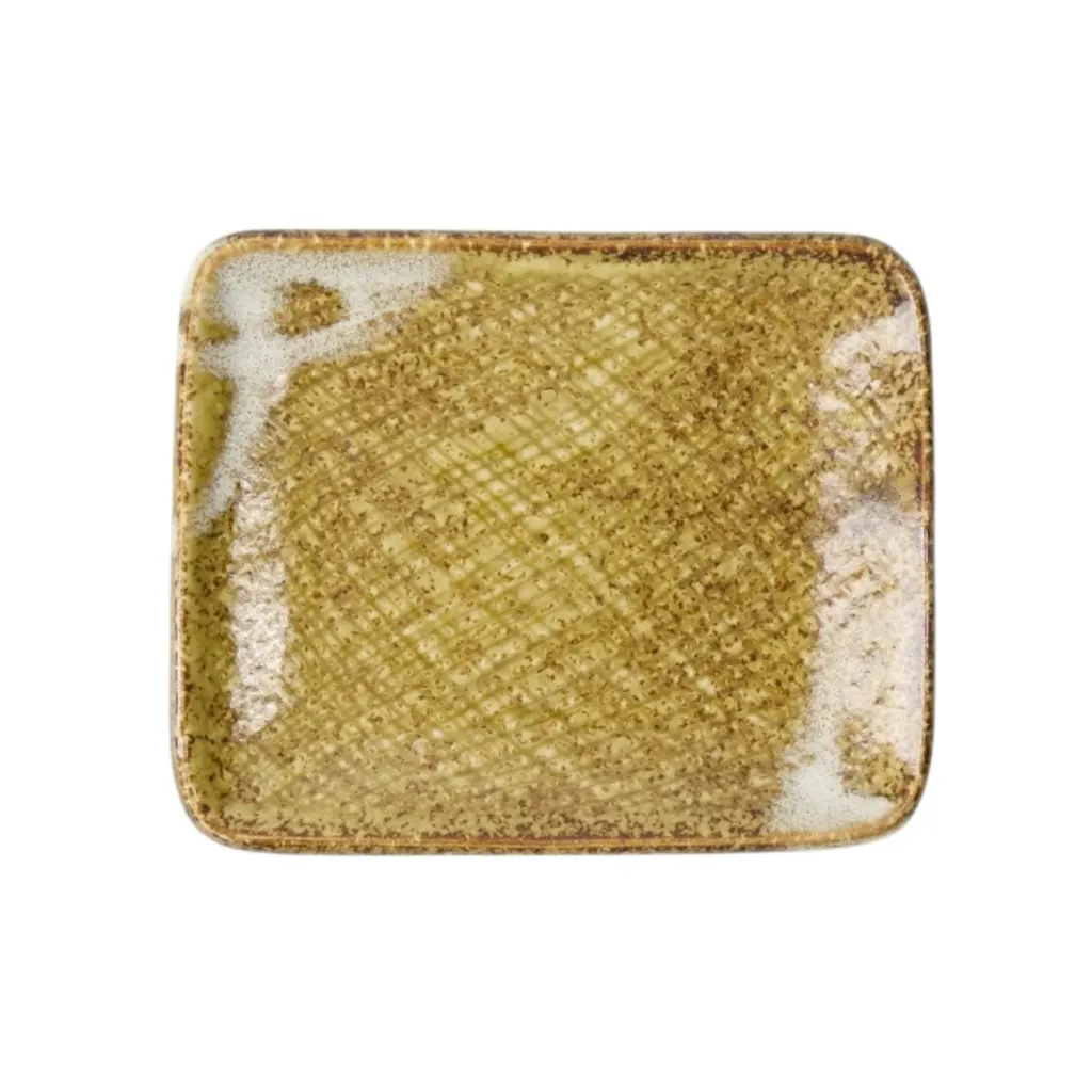 [JN07428] JP Sushi Teller 14,5x12cm - braun matt Box 6/72
