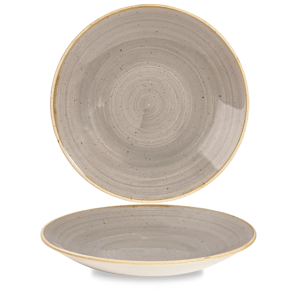 Stonecast Grey  Deep Coupe Plate   28.1 11" H:3.7 Box 12