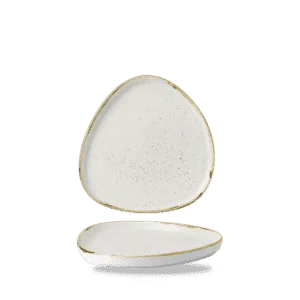 Stonecast Barley White  Triangle Walled Chefs Plate   20 7 7/8" H: 2 Box 6