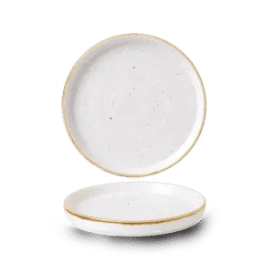 Stonecast Barley White  Walled Plate   15.7 6 1/8" H:2 Box 6