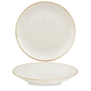Stonecast Barley White  Deep Coupe Plate   28.1 11" H:3.7 Box 12