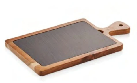 W3318034 Servierplatte mit Schieferplatte 33,8x17,8x2cm