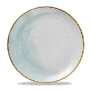 Stonecast Accents Duck Egg Evolve Coupe Plate   28.8 11 1/4" Box 12