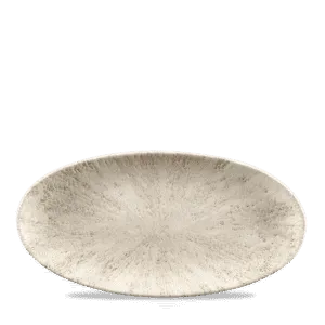 Stone Agate Grey Oval Chefs Plate     29.9 x 15 11 3/4" x 5 7/8" Box 12