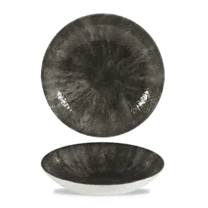 Stone Quartz Black Evolve Coupe Bowl   24.8 9 3/4" Box 12