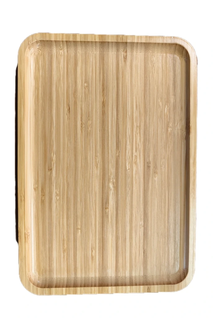 (D/R) Bamboo Wooden Tablett 33x23x1.7cm
