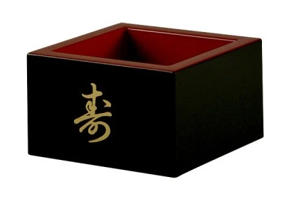 [JM83001] Sake Cup schwarz rot