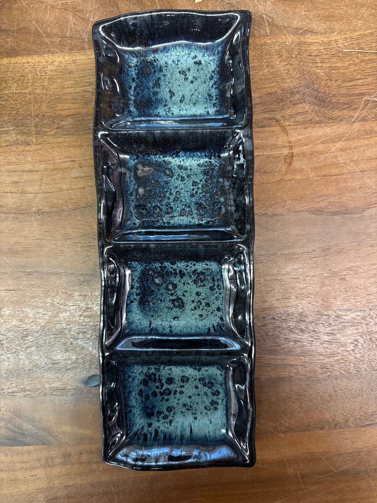 [STQU33440] Soße  4-fach 26,4x9cm - blau/schwarz
