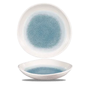 Raku Topaz Blue Organic Trace Bowl   25.3 9 7/8" 110 38oz Box 12