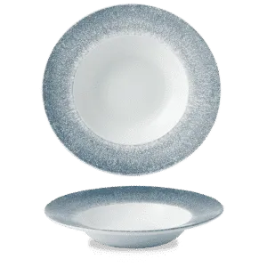 Raku Topaz Blue Profile Wide Rim Bowl Large   28 11” 46.8 16.5oz Box 12