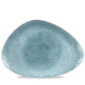 Raku Topaz Blue Triangle Chefs Plate    35.6 x 25 14" x 9 3/4"  Box 6