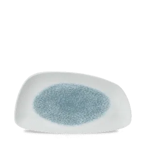 Raku Topaz Blue  Chefs Geo Plate     30 x 15.5 11 3/4" x 6 1/8" Box 12