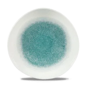 Raku Jade Green Round Trace Plate    26.4  10 3/8" Box 12