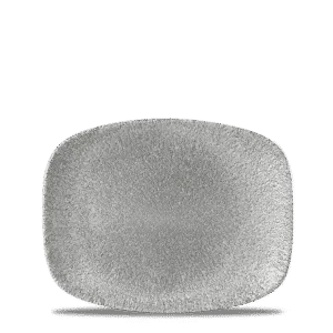 Raku Jasper Grey  Chefs Oblong Plate   26.1 x 20.2 10 1/4" x 8" Box 12